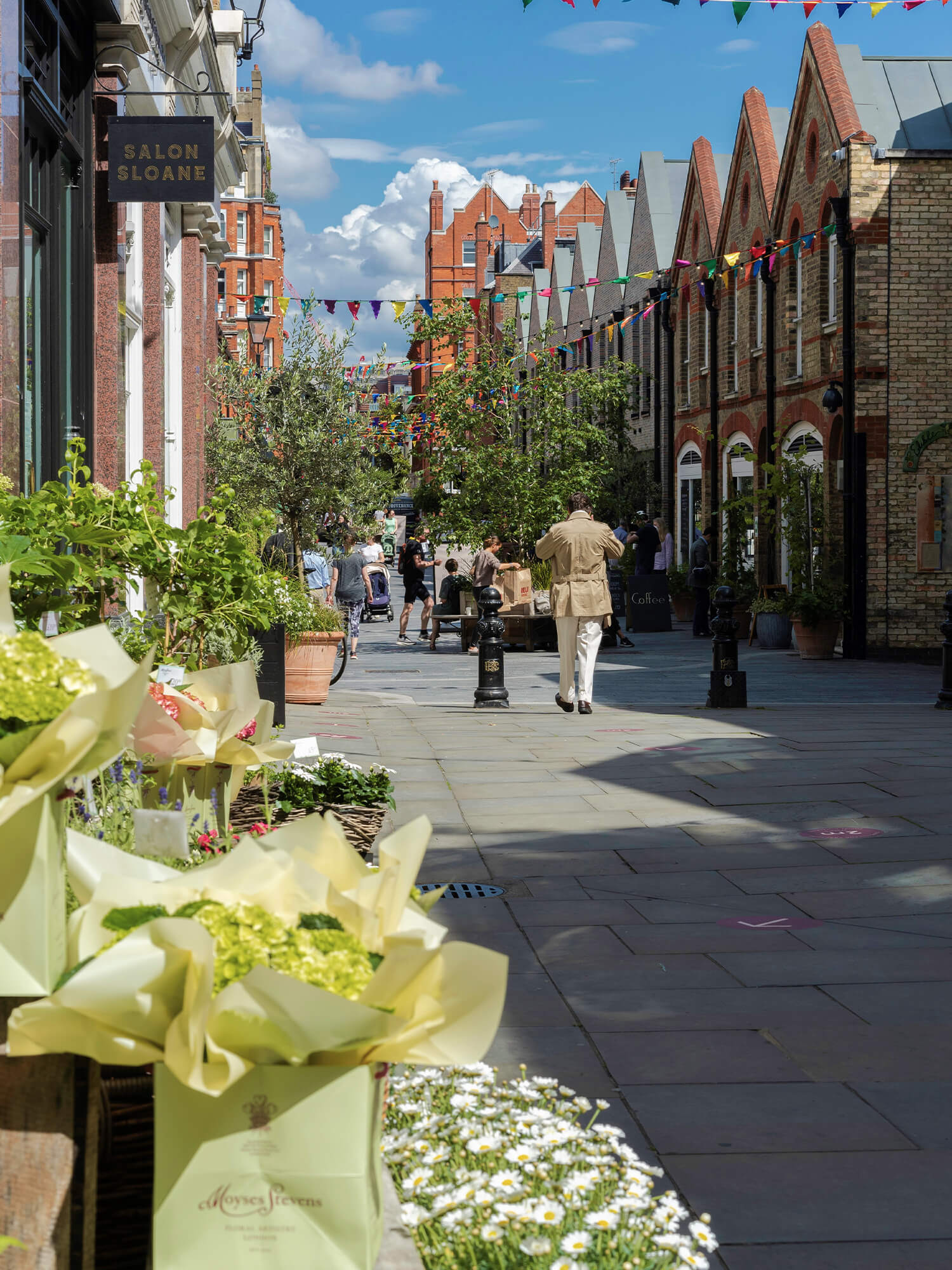 Day time view of Pavilion Road in London 
