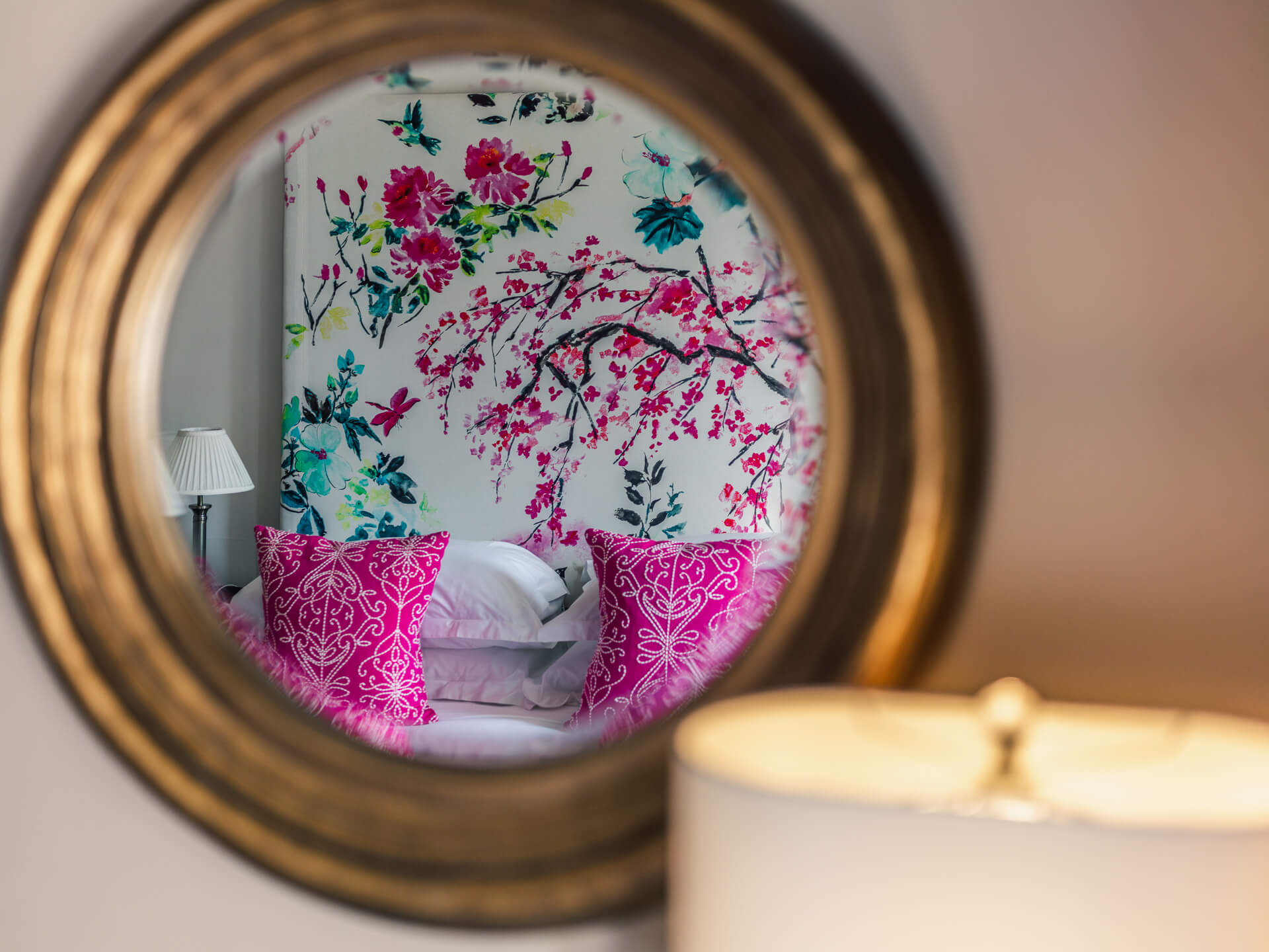 Mirror inside of the Petite Room at 11 Cadogan Gardens chelsea hotel london 