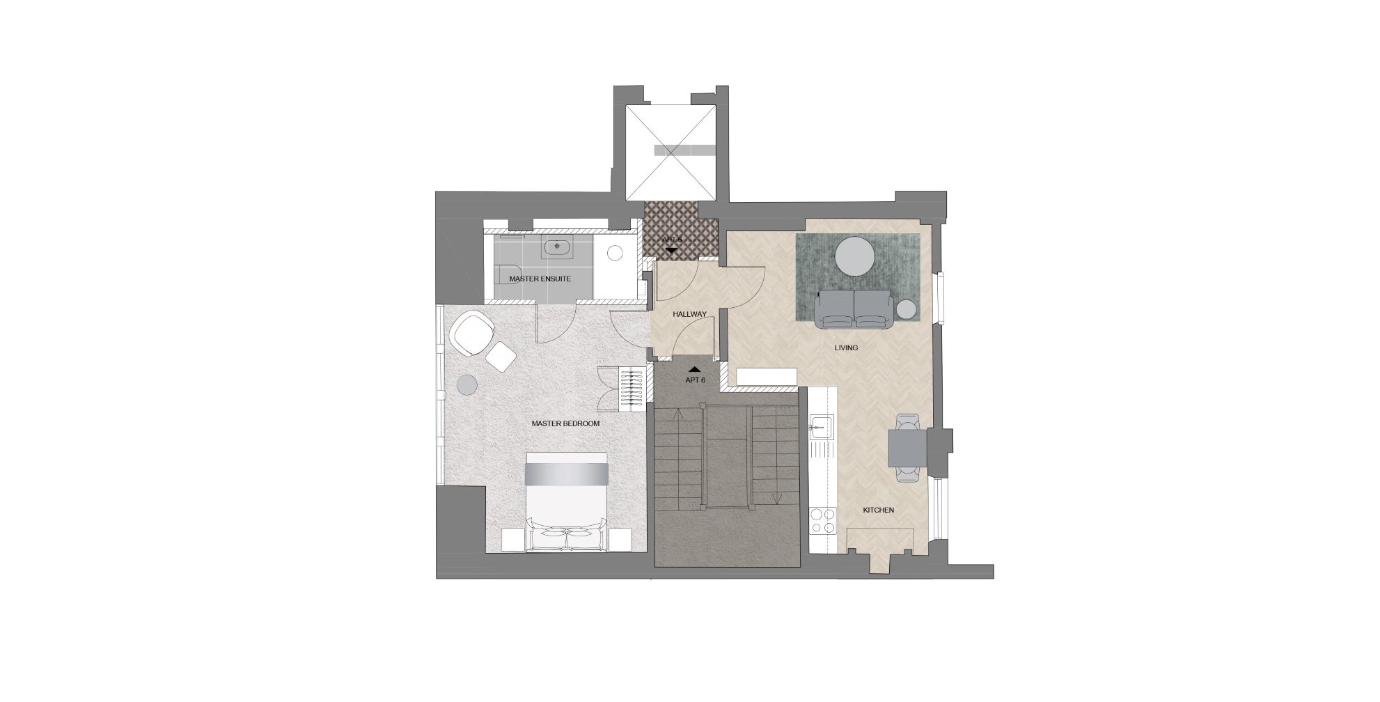 Floor plan of Apartment 4 at 11 Cadogan Gardens